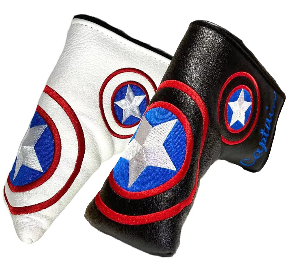 Putter Cover Head Cover Pin Type Compatible with Scotty Cameron Odyssey Stars and Stripes Model USA Star Magnetic Type Closure (Black)
Putter Cover Head Cover Pin Type Compatible with Scotty Cameron Odyssey Stars and Stripes Model USA Star Magnetic Type Closure (Black)