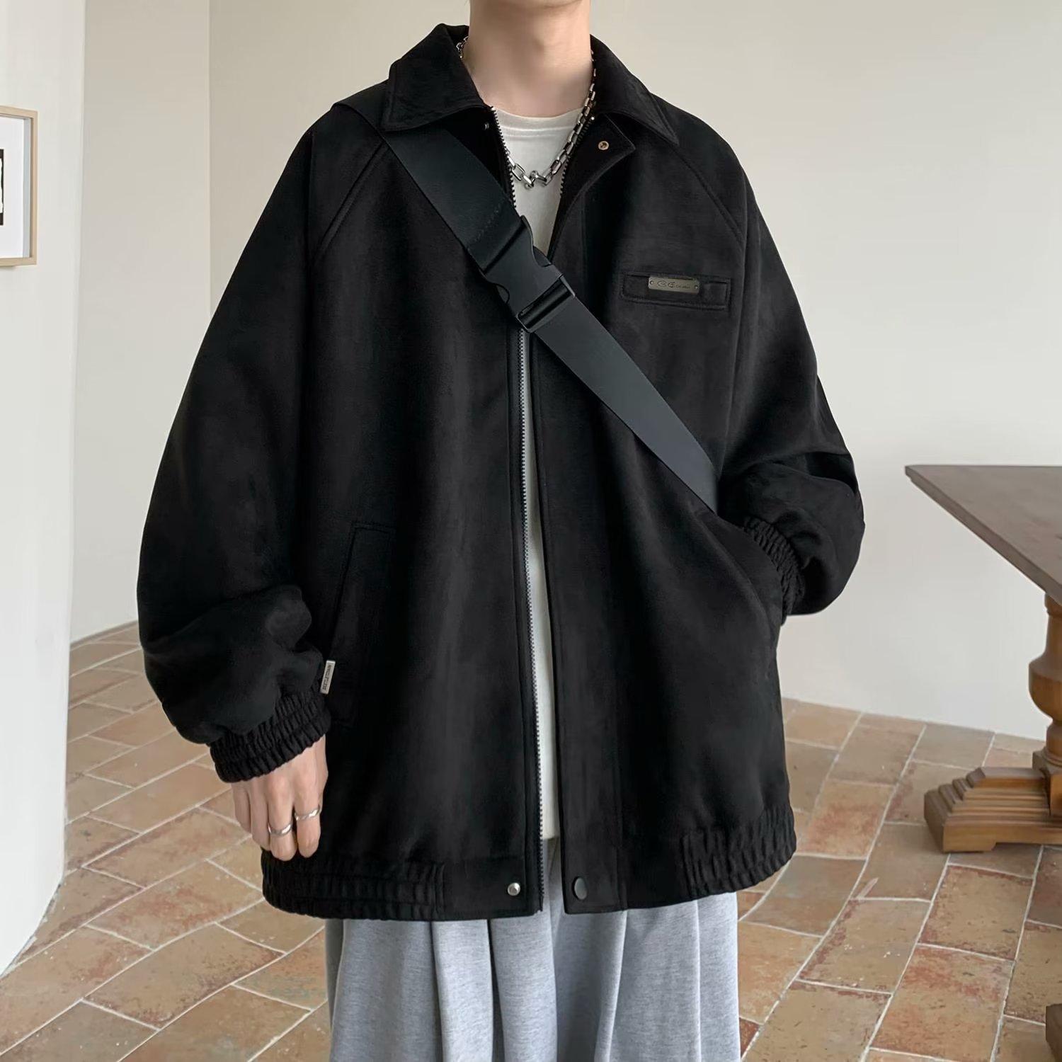 Suede jacket for men, new spring and autumn style, stylish and casual versatile coat M чёрный
Suede jacket for men, new spring and autumn style, stylish and casual versatile coat M чёрный