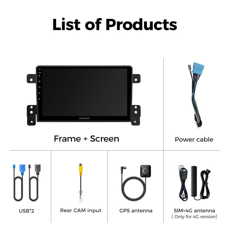 Автомобильное радио Ainavi для Suzuki Grand Vitara 3 2005-2015 Wireless CarPlay Android Auto Multimedia Player GPS 4G WiFi Autoradio 2 Din
Автомобильное радио Ainavi для Suzuki Grand Vitara 3 2005-2015 Wireless CarPlay Android Auto Multimedia Player GPS 4G WiFi Autoradio 2 Din