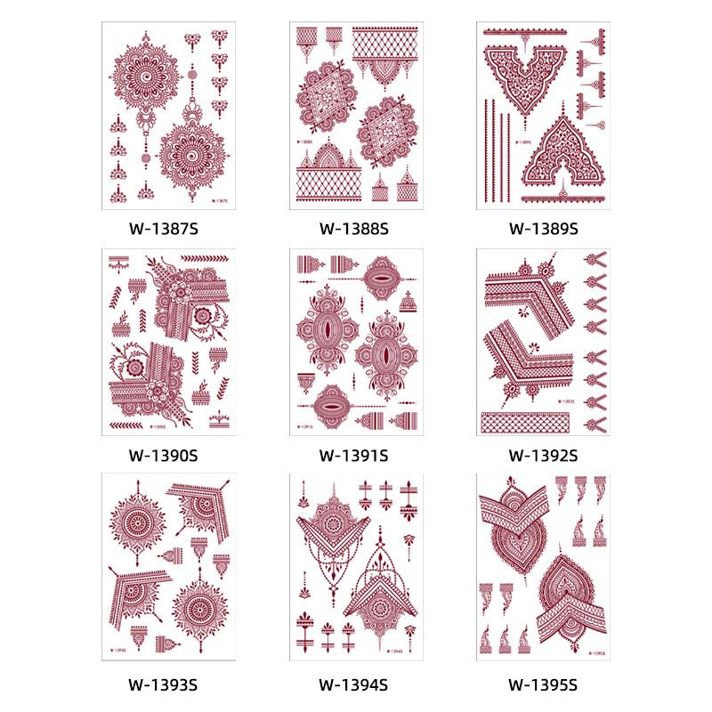 Brown Lace Tattoo Sticker Waterproof Henna Tattoo Wedding Temporary Tattoo Set Hannah 148 * 208mm (die)
Brown Lace Tattoo Sticker Waterproof Henna Tattoo Wedding Temporary Tattoo Set Hannah 148 * 208mm (die)