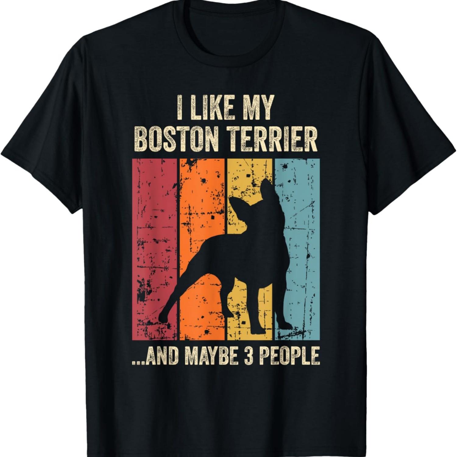 Boston Terrier and maybe 3 people Dogs T-Shirt S
Boston Terrier and maybe 3 people Dogs T-Shirt S