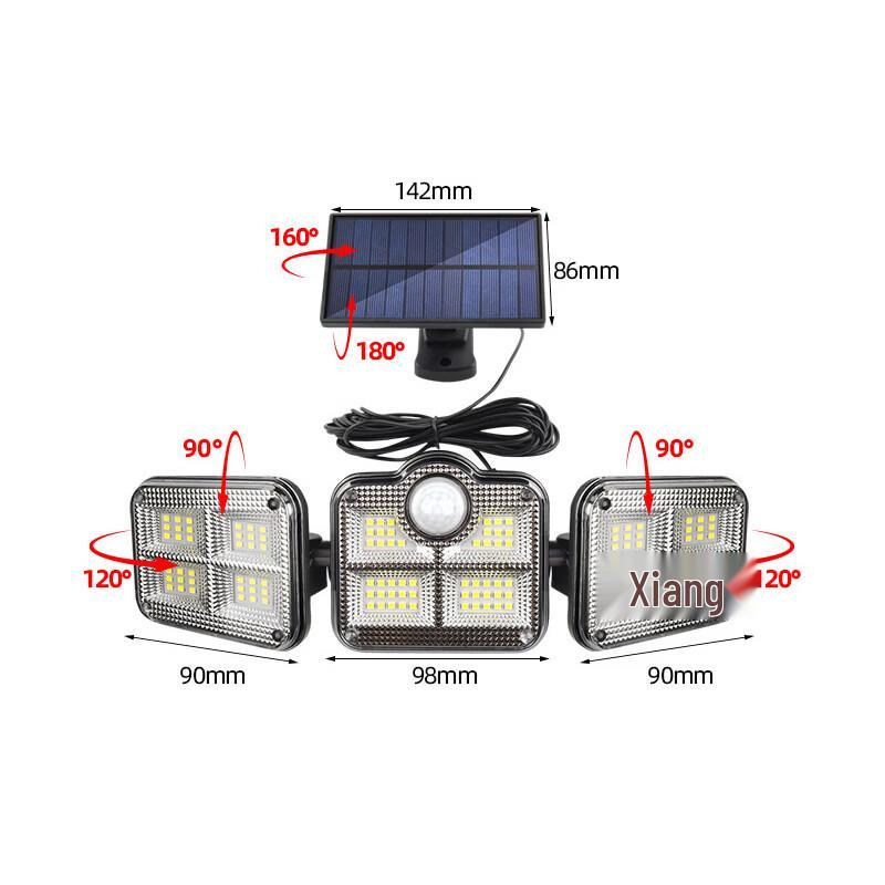 Solar 3-Head Split Wall Light with Remote Control
Solar 3-Head Split Wall Light with Remote Control