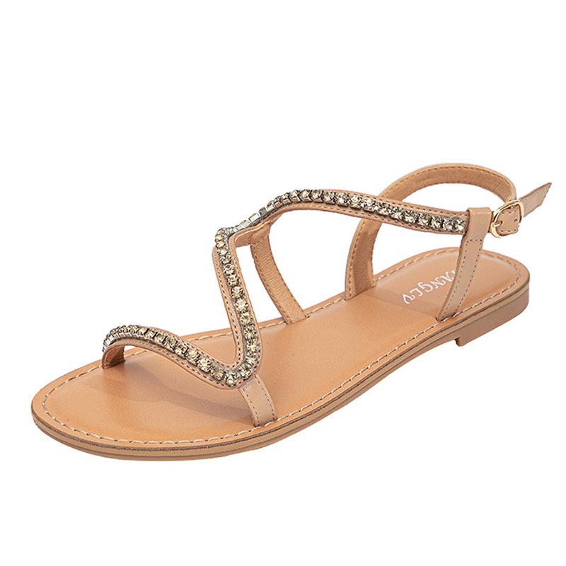 Summer New Skinny Fairy Style Fashion Vintage Diamond Strap Open-toed Flat-bottomed Female Roman Sandals ZD- 36
Summer New Skinny Fairy Style Fashion Vintage Diamond Strap Open-toed Flat-bottomed Female Roman Sandals ZD- 36