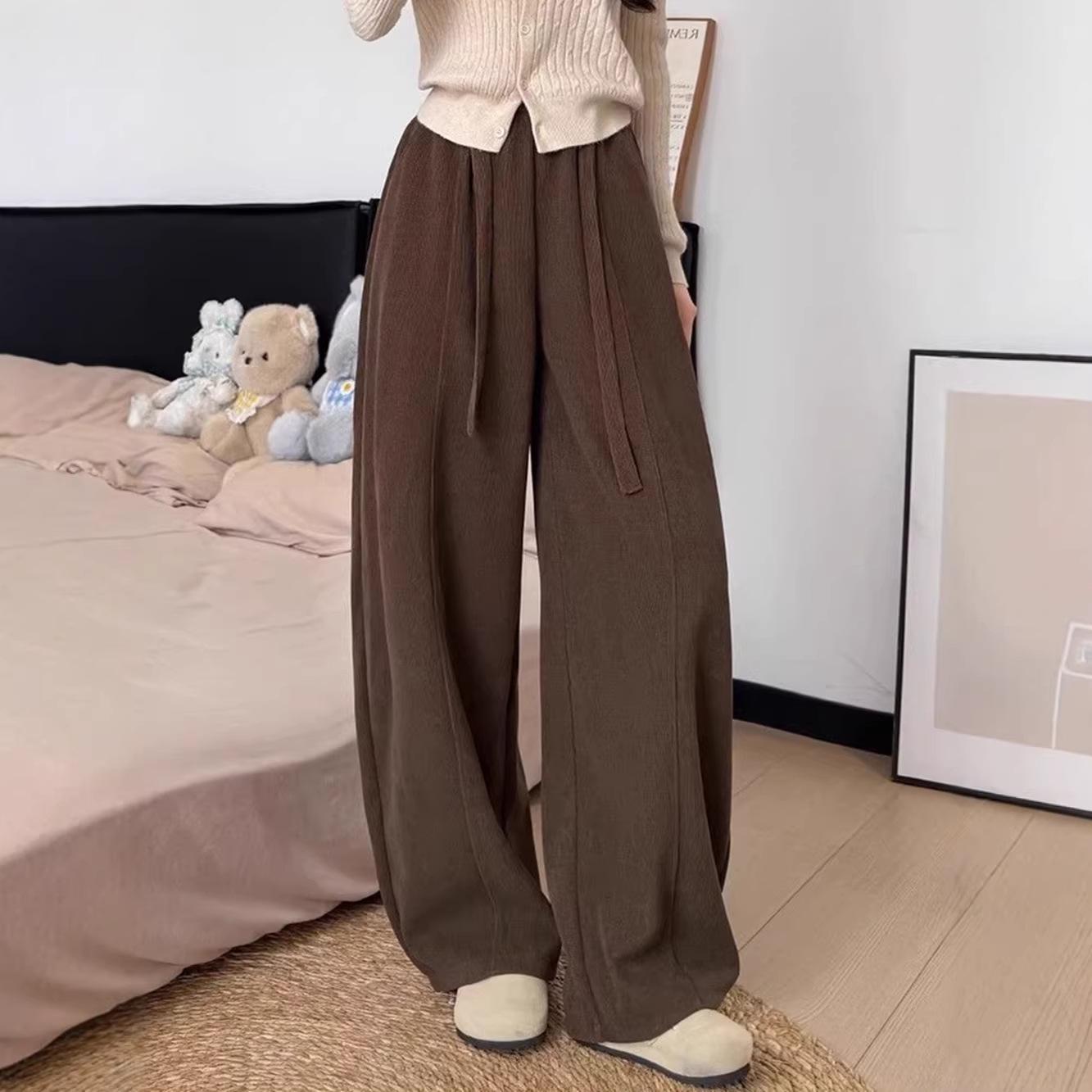 Women s Coffee Corduroy Curved Sports Pants - New Autumn/Winter Plus Velvet Straight-Leg Casual Wide-Leg Pants L
Women s Coffee Corduroy Curved Sports Pants - New Autumn/Winter Plus Velvet Straight-Leg Casual Wide-Leg Pants L