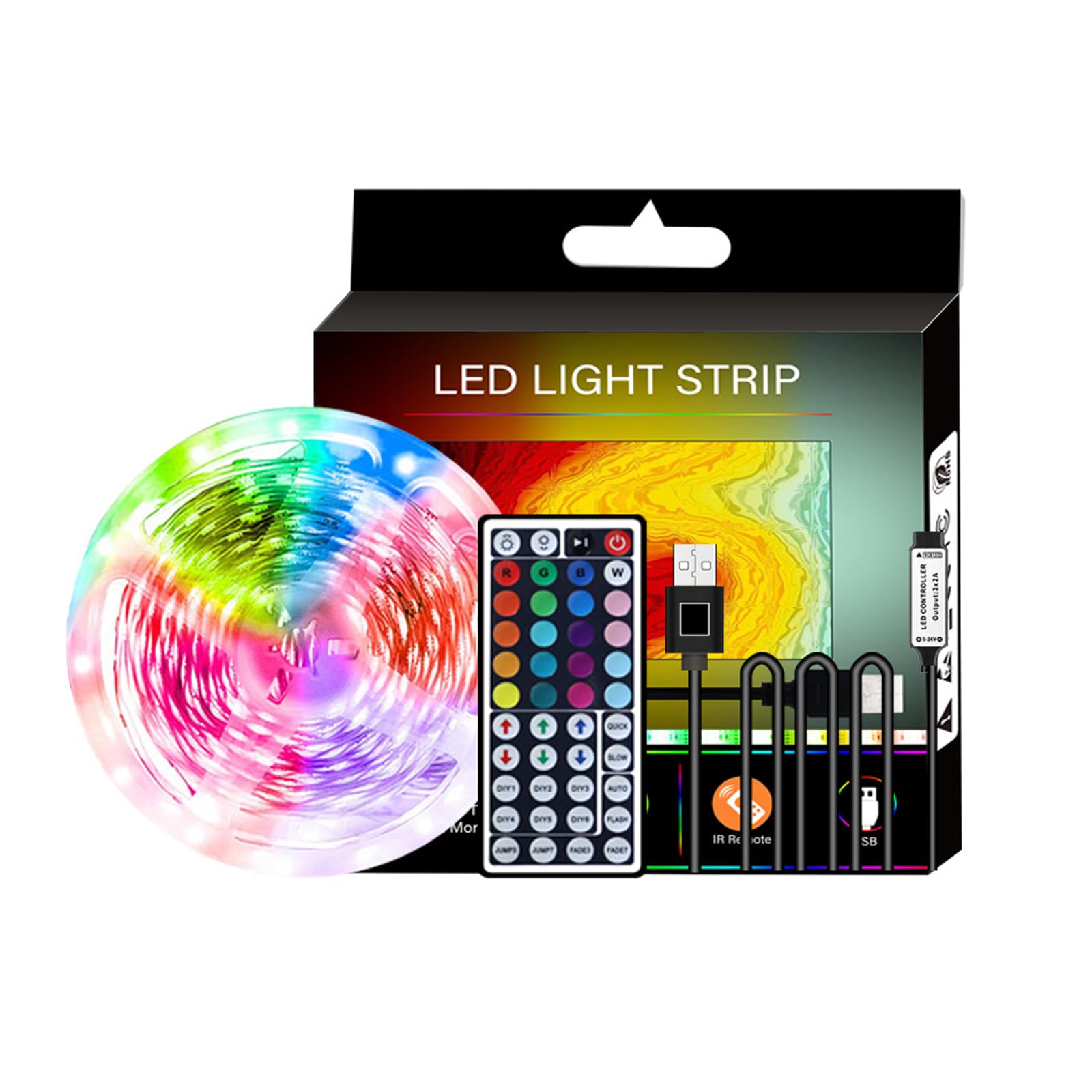 EDIMRAY 1м 2м Водонепроникна RGB LED стрічка USB, 60 LED/м, Висока щільність, Висока яскравість, Розрізна, для за телевізором, кухні, спальні, сходів,
EDIMRAY 1м 2м Водонепроникна RGB LED стрічка USB, 60 LED/м, Висока щільність, Висока яскравість, Розрізна, для за телевізором, кухні, спальні, сходів,