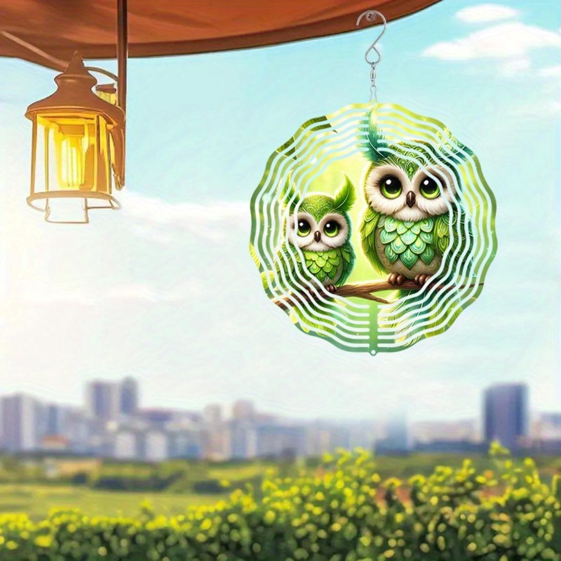 3D Visual Effect Hanging Wind Chime Green Eyed Owl Design Metallic Light Reflective Outdoor Garden Wedding Decor Bird Repellent
3D Visual Effect Hanging Wind Chime Green Eyed Owl Design Metallic Light Reflective Outdoor Garden Wedding Decor Bird Repellent