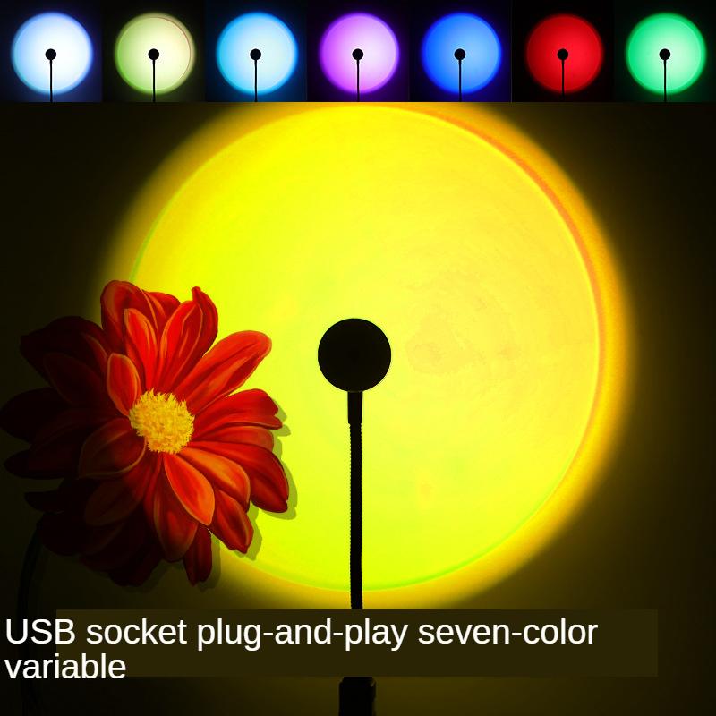 7-Colour Usb Sunset Projection Lamp Living Room Bedroom Night Light Room Decoration Bar Atmosphere Photography
7-Colour Usb Sunset Projection Lamp Living Room Bedroom Night Light Room Decoration Bar Atmosphere Photography