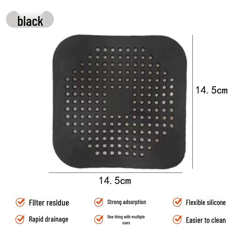 Silicone Anti-Clog Floor Drain Mat: Kitchen Sink & Bathroom Hair Suction Filter 14.5*14.5
Silicone Anti-Clog Floor Drain Mat: Kitchen Sink & Bathroom Hair Suction Filter 14.5*14.5