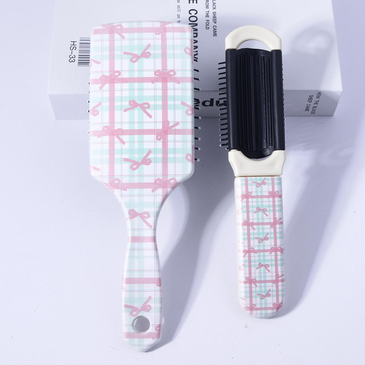 2pcs Printed Comb Set - Bow Pattern, Large Knot Removal Brush, Compact Folding Mirror Comb,Special for real hair wigs
2pcs Printed Comb Set - Bow Pattern, Large Knot Removal Brush, Compact Folding Mirror Comb,Special for real hair wigs