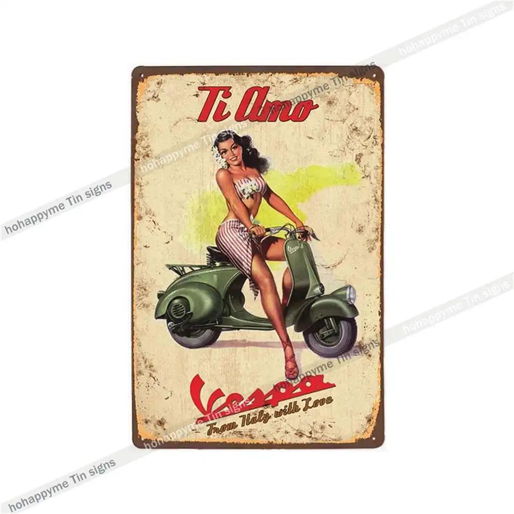 Vespa Motorcycle Metal Sign Plaque Decoration Vintage Wall Art Poster Pub Bar Club Retro Plate Home Decor Tin Painting 20x30cm 30x40cm(11.8x15.7inch)
Vespa Motorcycle Metal Sign Plaque Decoration Vintage Wall Art Poster Pub Bar Club Retro Plate Home Decor Tin Painting 20x30cm 30x40cm(11.8x15.7inch)