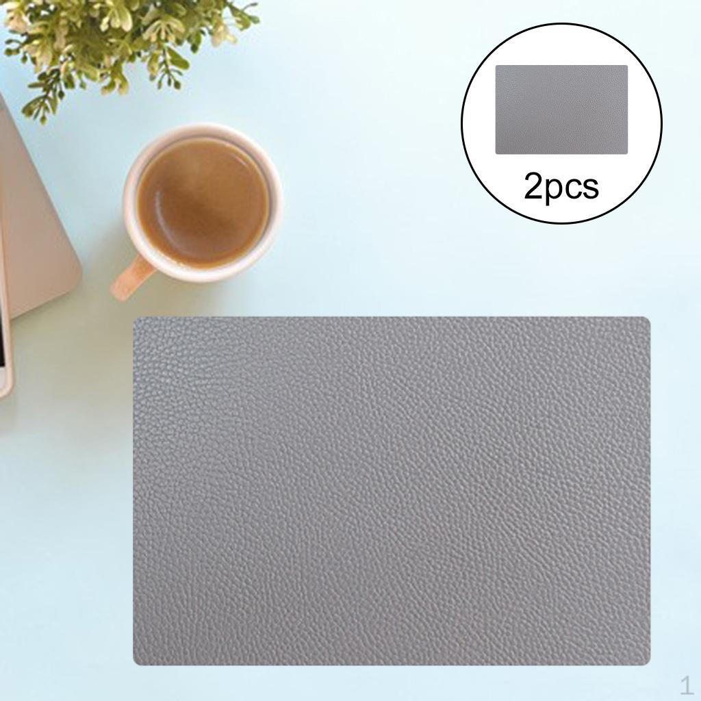 2pcs Modern Leather Placemat Dining Washable Heat Resistant Cup Cushion Anti-Skid for Gray
2pcs Modern Leather Placemat Dining Washable Heat Resistant Cup Cushion Anti-Skid for Gray