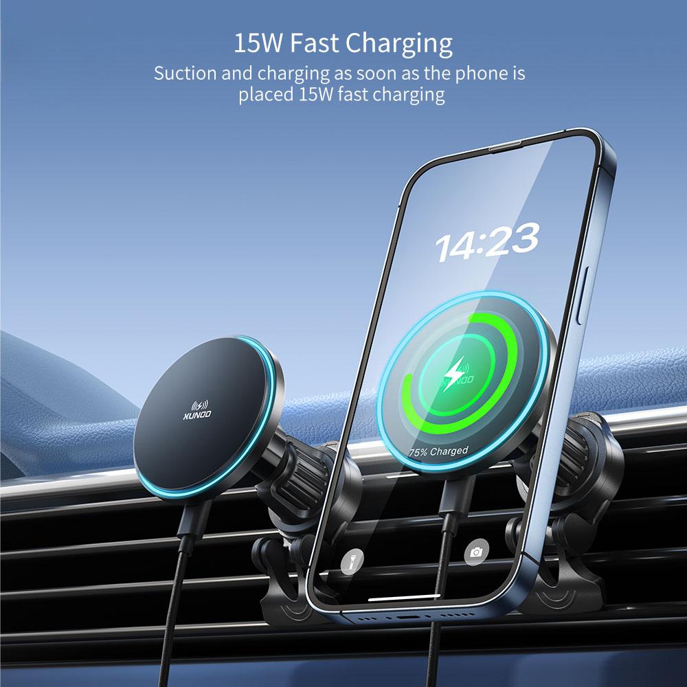 XUNDD XDCH-081 15W Magnetic Car Wireless Charging Phone Charger with Ambient Light
XUNDD XDCH-081 15W Magnetic Car Wireless Charging Phone Charger with Ambient Light