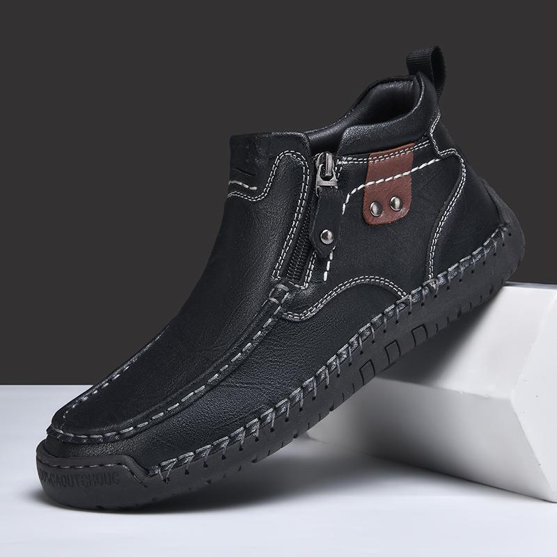 Men s Large Size Leather Slip-On High-Top Casual Outdoor Shoes & Martin Boots 43 чёрный
Men s Large Size Leather Slip-On High-Top Casual Outdoor Shoes & Martin Boots 43 чёрный