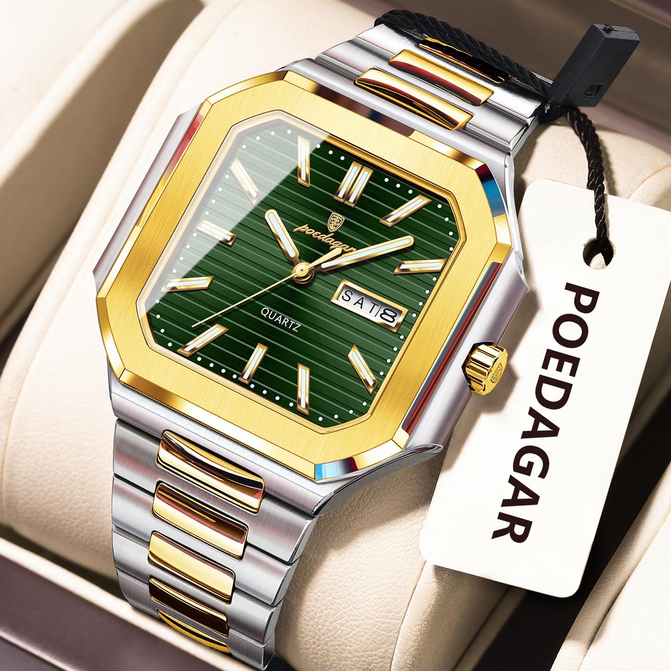 Top Luxury Brand Male Watch Waterproof Luminous Date Week Quartz Men s Watches Stainless Steel Fashion Square Men Watch
Top Luxury Brand Male Watch Waterproof Luminous Date Week Quartz Men s Watches Stainless Steel Fashion Square Men Watch