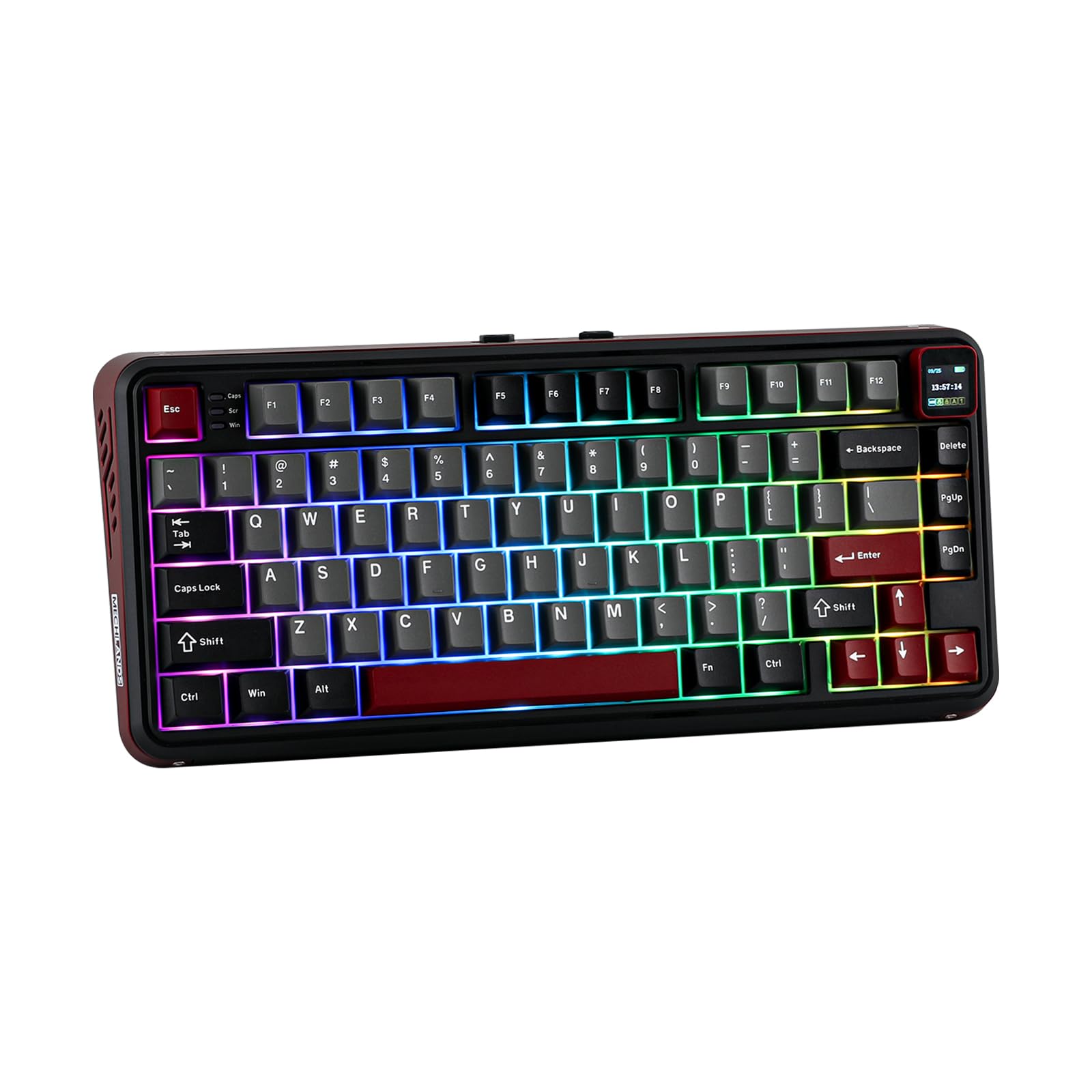 MechLands Vibe75 Wireless Gaming Keyboard with Replaceable Screen Creamy Mechanical Gasket RGB 75% Module, Hot-Swap Support, Keyboard, Structure, чорний
MechLands Vibe75 Wireless Gaming Keyboard with Replaceable Screen Creamy Mechanical Gasket RGB 75% Module, Hot-Swap Support, Keyboard, Structure, чорний