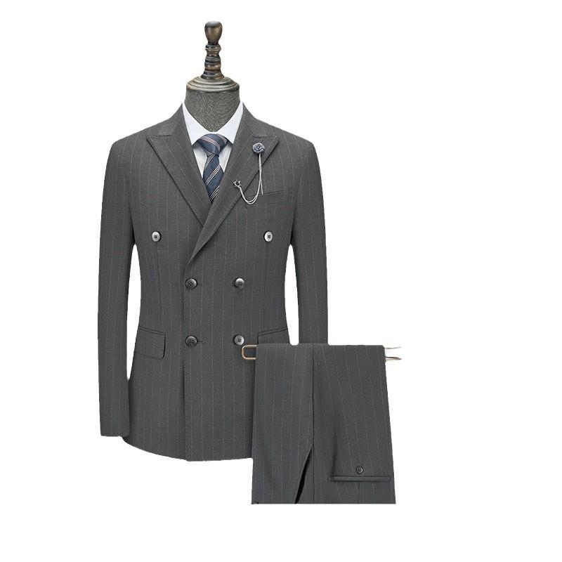 Men s Slim Fit Gray Striped Double-Breasted Suit Set – Ideal for Business or Groom s Wedding Attire 190B (200-210 jin)
Men s Slim Fit Gray Striped Double-Breasted Suit Set – Ideal for Business or Groom s Wedding Attire 190B (200-210 jin)
