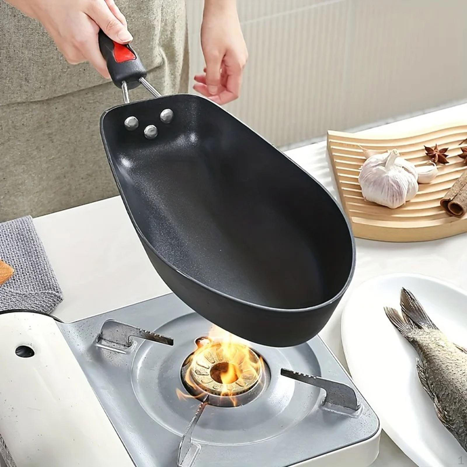 Nonstick Fish Frying Pan Shaped. Skillet Durability. Portable. Practical Easy to Use, Efficient
Nonstick Fish Frying Pan Shaped. Skillet Durability. Portable. Practical Easy to Use, Efficient