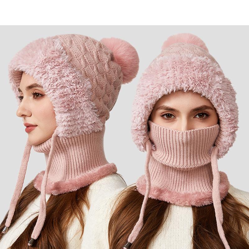 Scarf Integrated Knitted Hat Autumn Winter Cold-Proof Wool Hat Women Outdoor Velvet Warm Ear Protection Hat розовый
Scarf Integrated Knitted Hat Autumn Winter Cold-Proof Wool Hat Women Outdoor Velvet Warm Ear Protection Hat розовый