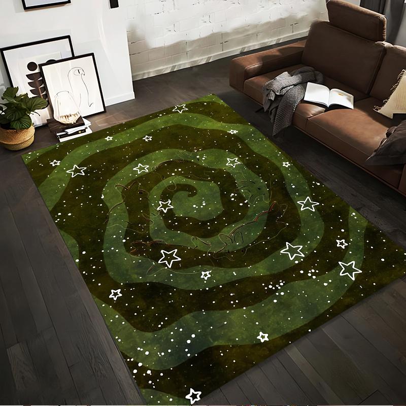 Green Spiral Galaxy Pattern Carpet with Stars and Animal Design Suitable for use as an anti-slip for living room bedroom sofas 40x60cm( 15x23in )
Green Spiral Galaxy Pattern Carpet with Stars and Animal Design Suitable for use as an anti-slip for living room bedroom sofas 40x60cm( 15x23in )