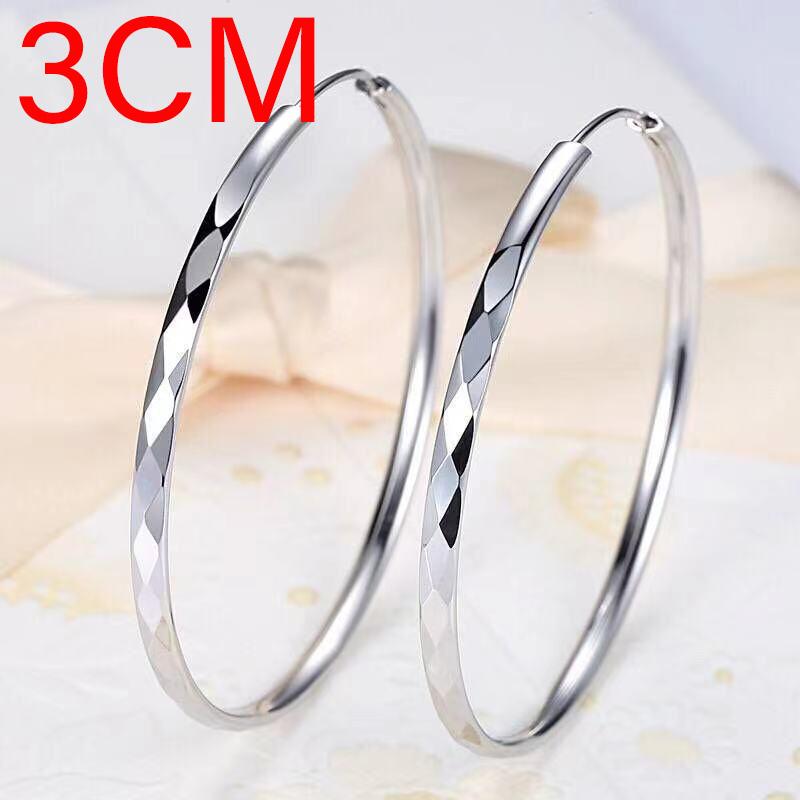925 Silver Large Circle Hoop Earrings 3/4/5/6M For Women s Wedding Fine fashion Jewelry Accessories Party Gifts
925 Silver Large Circle Hoop Earrings 3/4/5/6M For Women s Wedding Fine fashion Jewelry Accessories Party Gifts