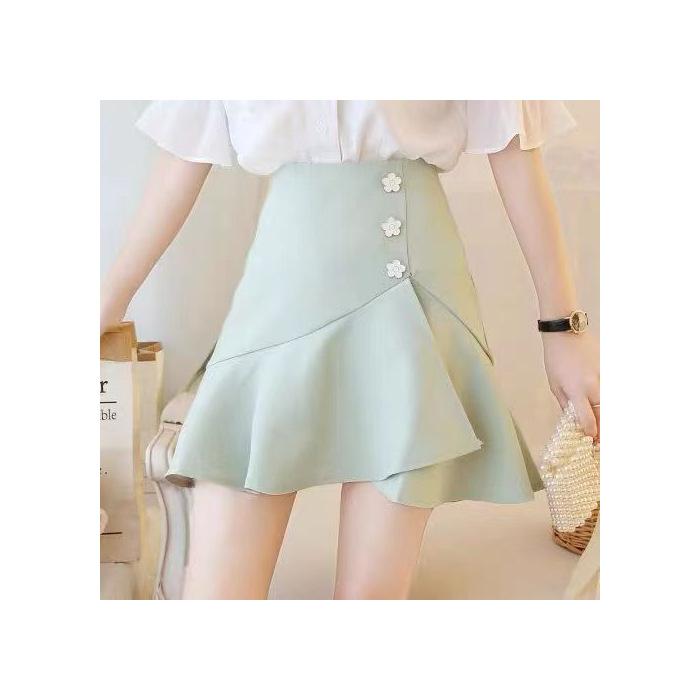 Mermaid skirt, skirt, women s spring and summer new high-waisted slimming ruffled A-line skirt, hip-hugging skirt, short skirt XL світло-зелений колір
Mermaid skirt, skirt, women s spring and summer new high-waisted slimming ruffled A-line skirt, hip-hugging skirt, short skirt XL світло-зелений колір