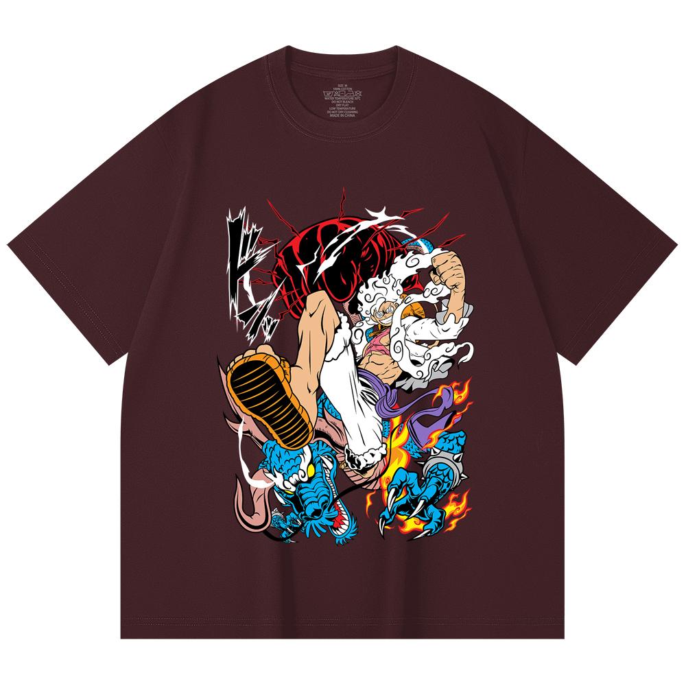 230 Gsm 100% Cotton One Piece V7 Luffy Kaido Print Unisex Heavy Cotton T Shirt 2XL вина червоного кольору
230 Gsm 100% Cotton One Piece V7 Luffy Kaido Print Unisex Heavy Cotton T Shirt 2XL вина червоного кольору