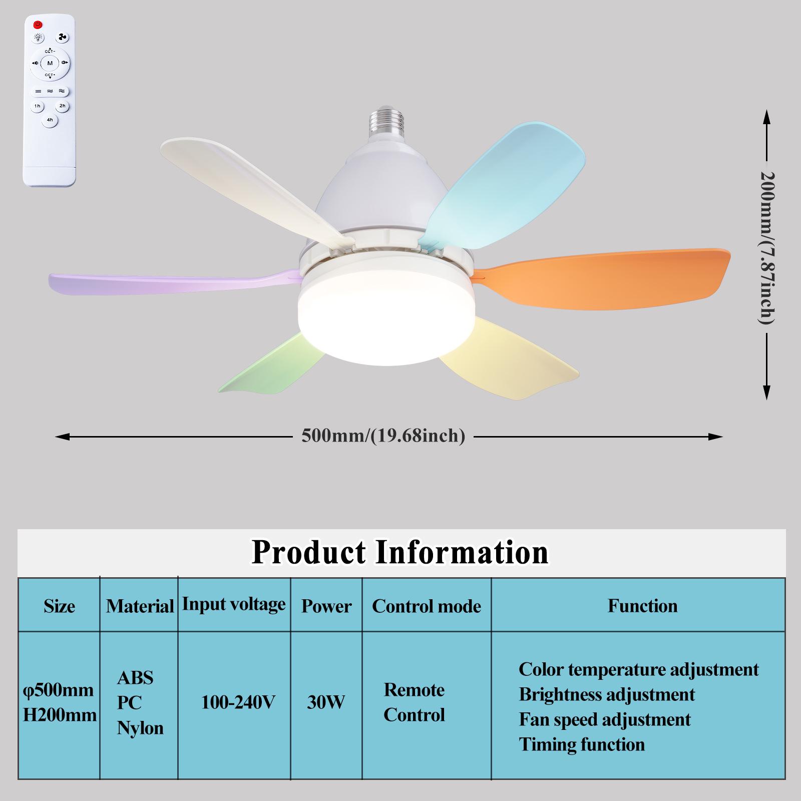 RGB LED Стельовий вентилятор з підсвічуванням - Сучасний вентилятор з регульованим освітленням для вітальні або спальні 50x20cm
RGB LED Стельовий вентилятор з підсвічуванням - Сучасний вентилятор з регульованим освітленням для вітальні або спальні 50x20cm