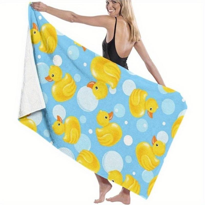 1pc Ultra-Soft Oversized Bath Towel - Bright Yellow Duck & Blue Dots Coastal Design, Lightweight Absorbent Polyester Spa & W40*H60(CM)
1pc Ultra-Soft Oversized Bath Towel - Bright Yellow Duck & Blue Dots Coastal Design, Lightweight Absorbent Polyester Spa & W40*H60(CM)
