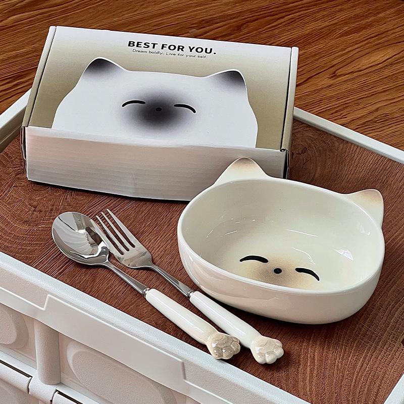Cute Siamese Cat Ceramic Bowl Set for Kids Children Rice Breakfast Salad Cat Lover Gift Home Dining Tableware
Cute Siamese Cat Ceramic Bowl Set for Kids Children Rice Breakfast Salad Cat Lover Gift Home Dining Tableware