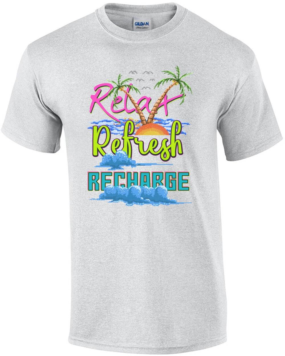 Relax Refresh Recharge Retro Vacation T-Shirt 2XL
Relax Refresh Recharge Retro Vacation T-Shirt 2XL