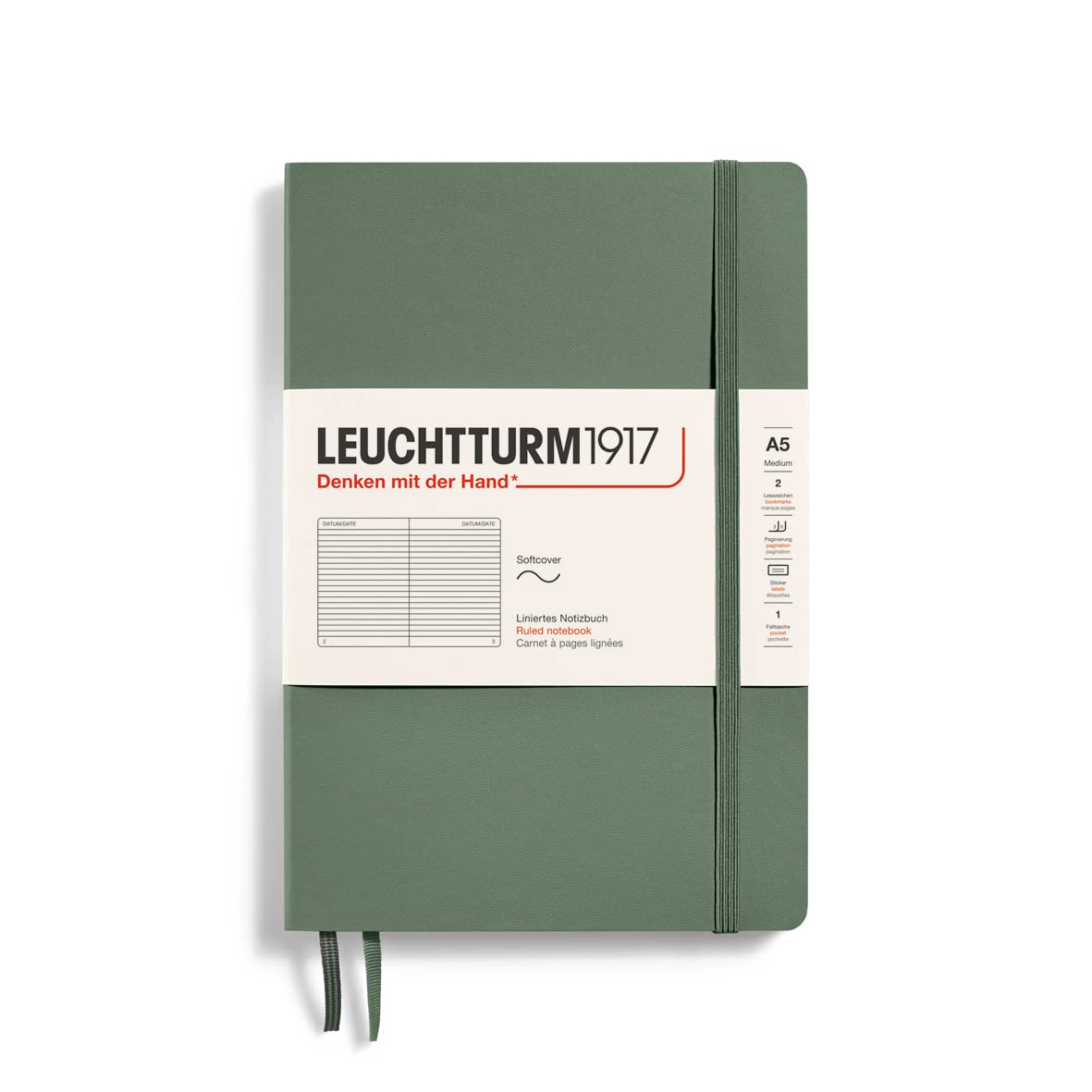 Leuchtturm Note A5 Горизонтальная линейка Мягкая обложка Оливковый 365505 Обычный импортный продукт оливковый
Leuchtturm Note A5 Горизонтальная линейка Мягкая обложка Оливковый 365505 Обычный импортный продукт оливковый