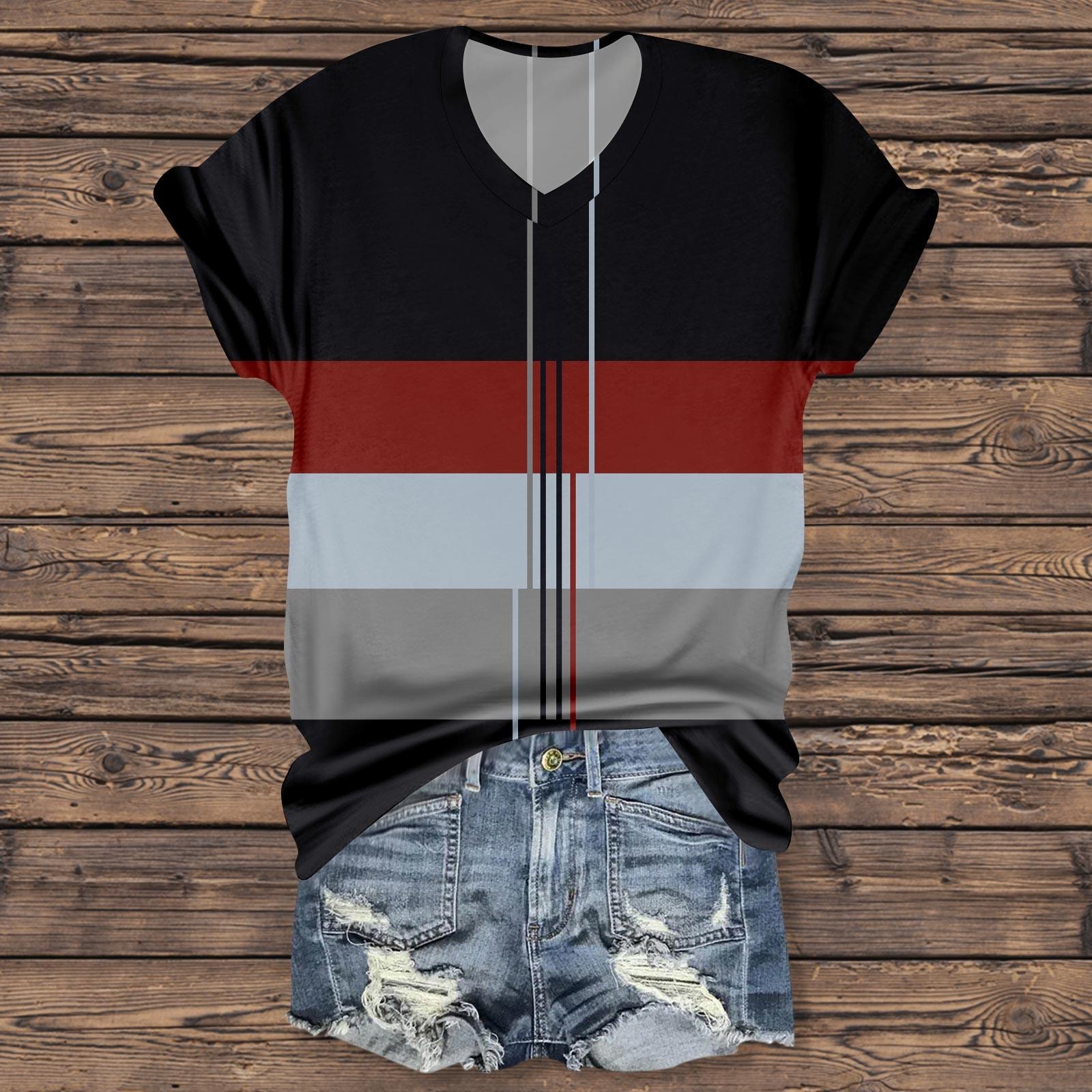Women s V-neck Striped Short-sleeved Printed Top XL шафрановий
Women s V-neck Striped Short-sleeved Printed Top XL шафрановий