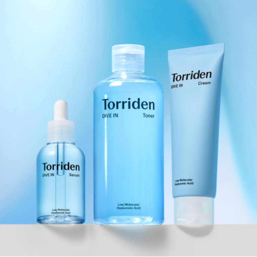 Torriden Dive-In Hydration Trio – Toner 300ml, Serum 50ml & Cream 80ml
Torriden Dive-In Hydration Trio – Toner 300ml, Serum 50ml & Cream 80ml