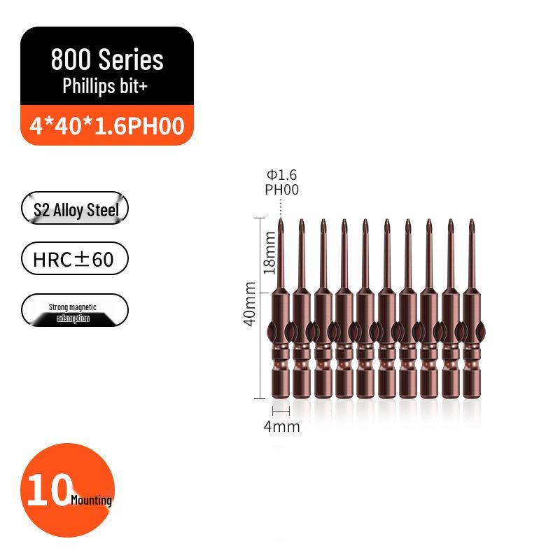 800-Character Electric Screwdriver Set, 4mm Diameter, Round Shank & Handle, Fine Head Bits PH0 PH1
800-Character Electric Screwdriver Set, 4mm Diameter, Round Shank & Handle, Fine Head Bits PH0 PH1