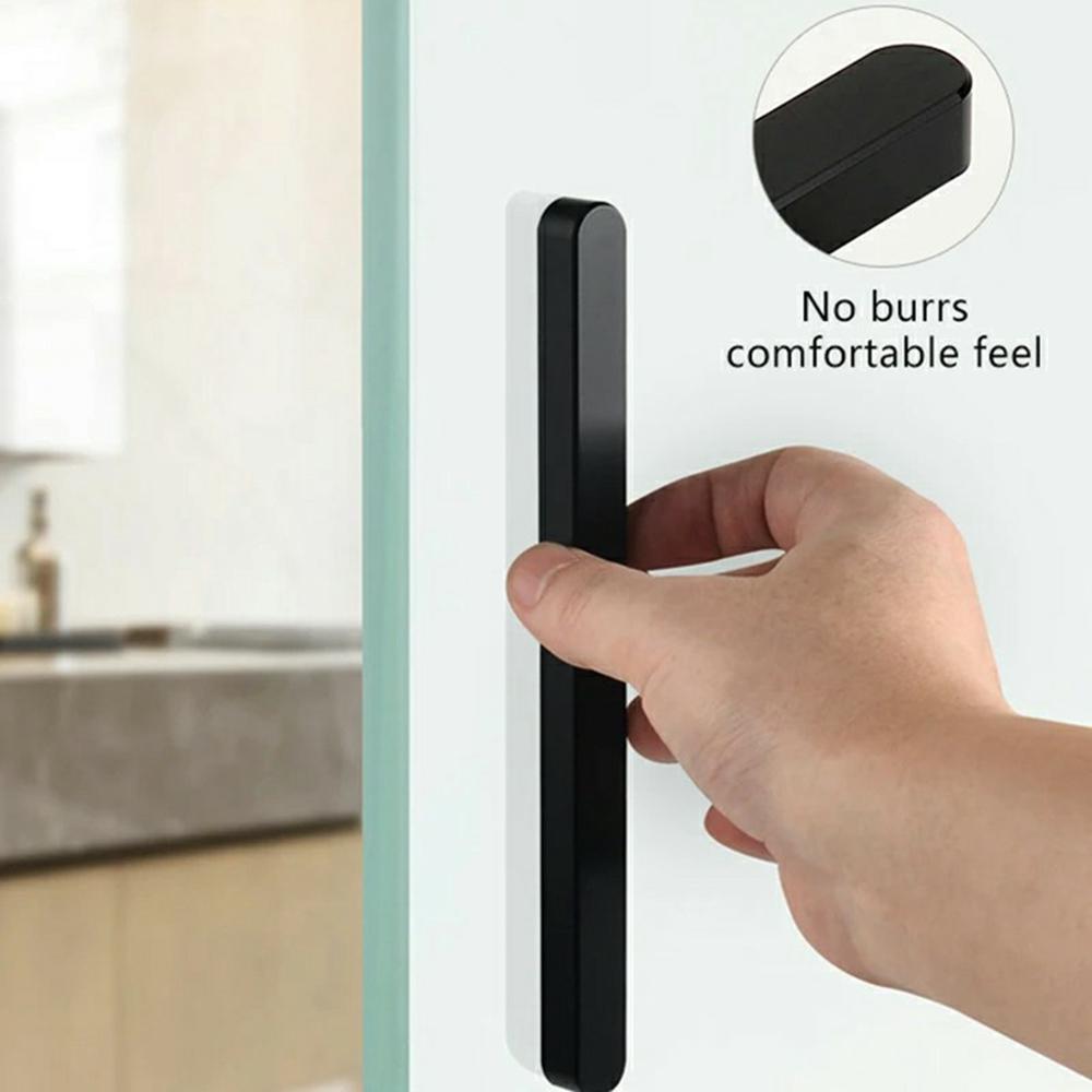 TOPNIKE Adhesive Ultra Slim Glass Sliding Door Handle for Balcony Shower Room Pull Push Door Black
TOPNIKE Adhesive Ultra Slim Glass Sliding Door Handle for Balcony Shower Room Pull Push Door Black