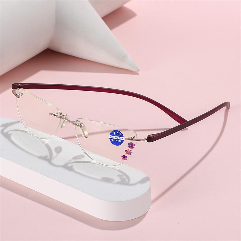 Fashion Women Fashion Anti Blue Light Reading Glasses Diopter +1.0 +1.5 +2.0 +2.5 +3.0 +3.5 Frameless High Definition Presbyopia Eyewear
Fashion Women Fashion Anti Blue Light Reading Glasses Diopter +1.0 +1.5 +2.0 +2.5 +3.0 +3.5 Frameless High Definition Presbyopia Eyewear