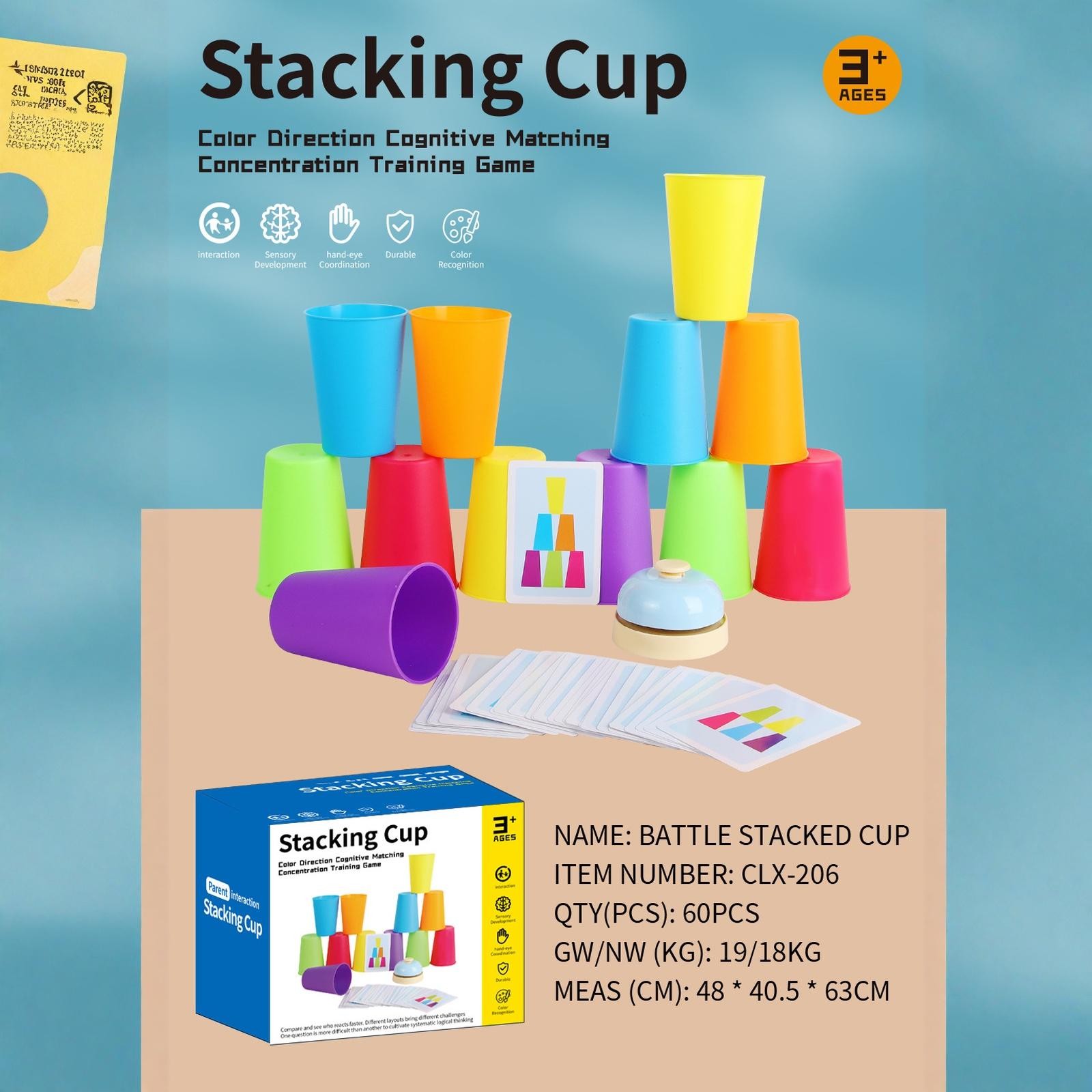 Stacking Cups Educational Toy for Kids Toddler Cognitive Development and Fine Motor Skills Building Set with Multiple Cups and Activity Cards one size
Stacking Cups Educational Toy for Kids Toddler Cognitive Development and Fine Motor Skills Building Set with Multiple Cups and Activity Cards one size