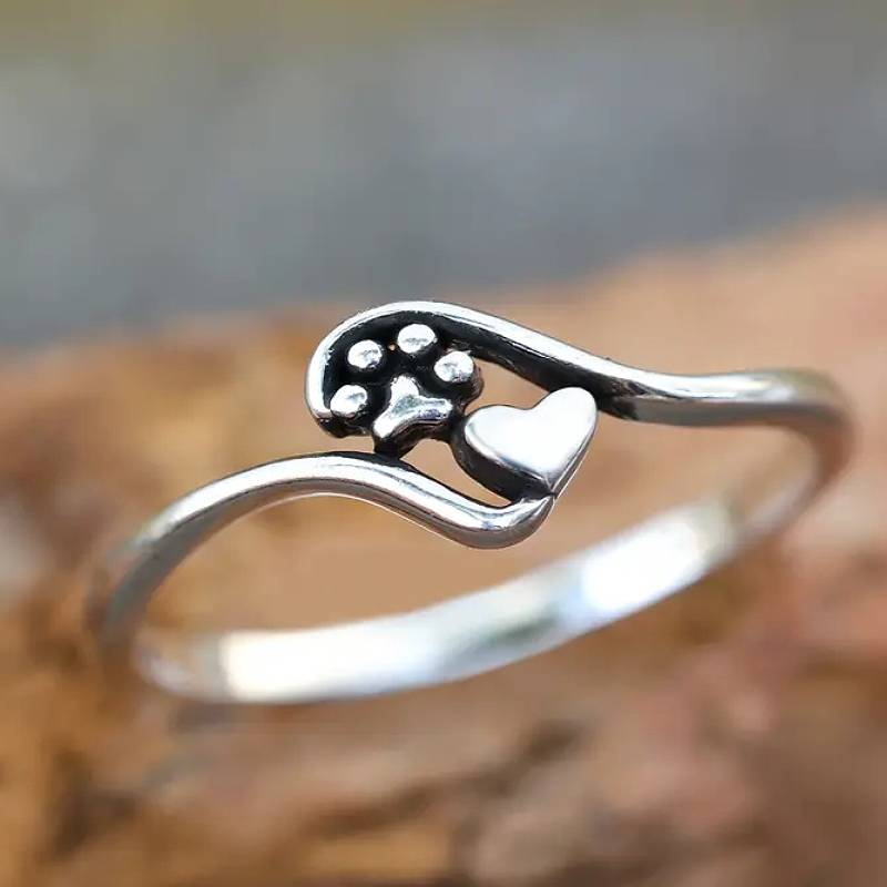 Huitan Pet Footprint and Heart Cute Women Ring Fresh Style Party Daily Trendy Versatile Finger Accessories Metal Female Zircon 6
Huitan Pet Footprint and Heart Cute Women Ring Fresh Style Party Daily Trendy Versatile Finger Accessories Metal Female Zircon 6