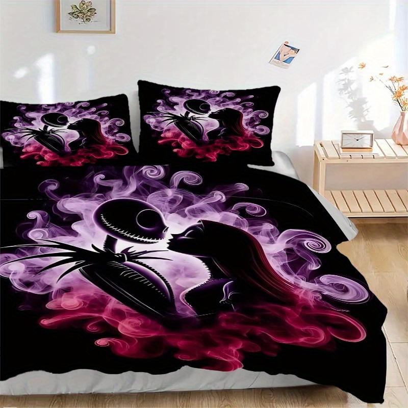 3pcs Romantic Sally Jack Bedding Set, Including 1 Quilt Cover and 2 Pillow Shams, Without Filling, Soft and Comfortable Home Bedroom Fabric, Fash 135x200cm
3pcs Romantic Sally Jack Bedding Set, Including 1 Quilt Cover and 2 Pillow Shams, Without Filling, Soft and Comfortable Home Bedroom Fabric, Fash 135x200cm