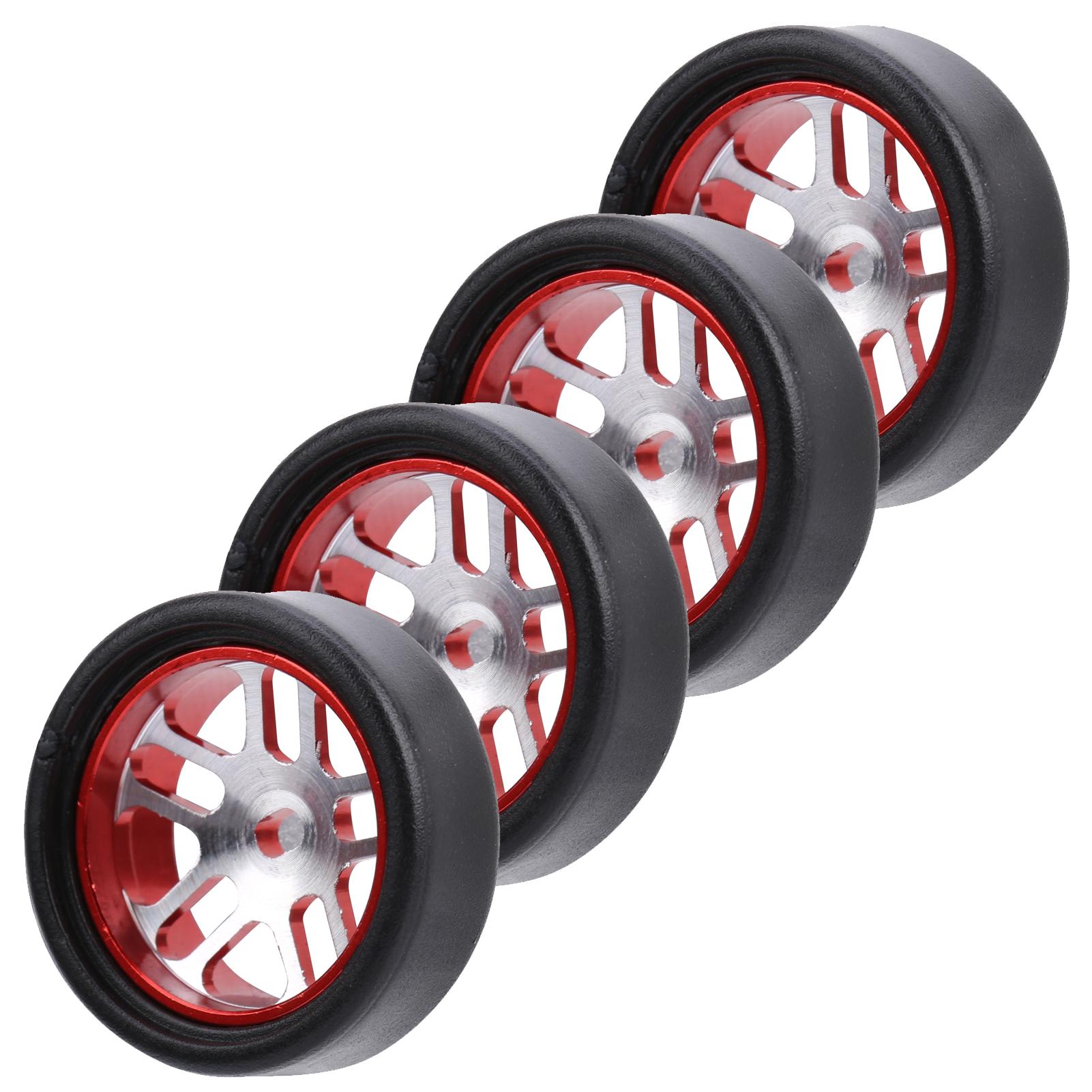 4Pcs 128 RC Car Aluminum Alloy Metal Wheel Hub Plastic Tire Wheels 20x8mm Spare PartsRed
4Pcs 128 RC Car Aluminum Alloy Metal Wheel Hub Plastic Tire Wheels 20x8mm Spare PartsRed