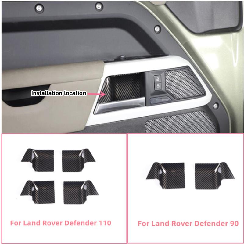 Для Land Rover Defender 90 110-23 автомобильный ABS углеродное волокно внутренняя дверь подлокотник ручка чаша защитная накладка
Для Land Rover Defender 90 110-23 автомобильный ABS углеродное волокно внутренняя дверь подлокотник ручка чаша защитная накладка