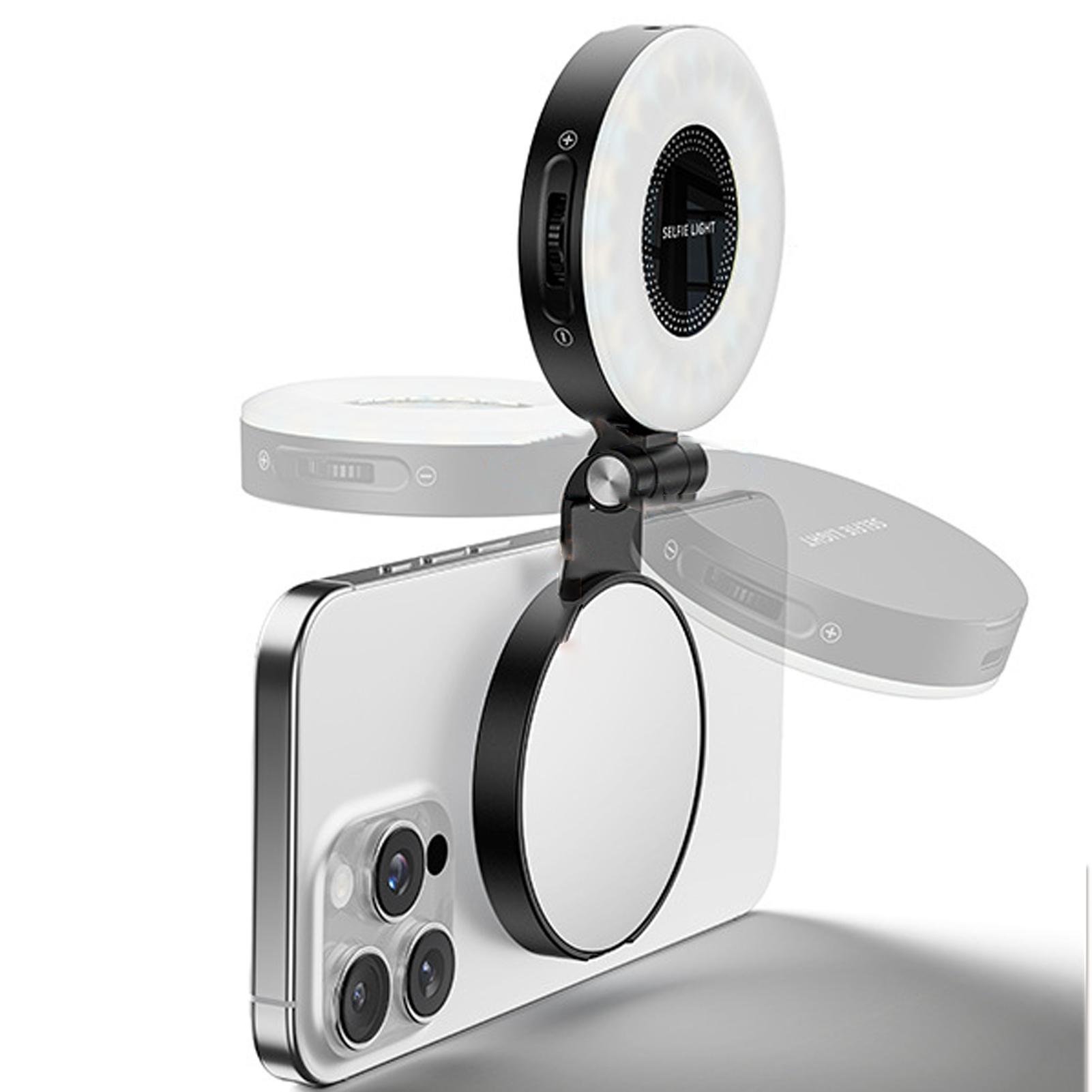 Mini Magnetic MagSafe Selfie Ring Light 3-in-1 Holder Mirror For iPhone 17 16 15 Pro Max Adjustable Brightness Live Stream Video чорний
Mini Magnetic MagSafe Selfie Ring Light 3-in-1 Holder Mirror For iPhone 17 16 15 Pro Max Adjustable Brightness Live Stream Video чорний