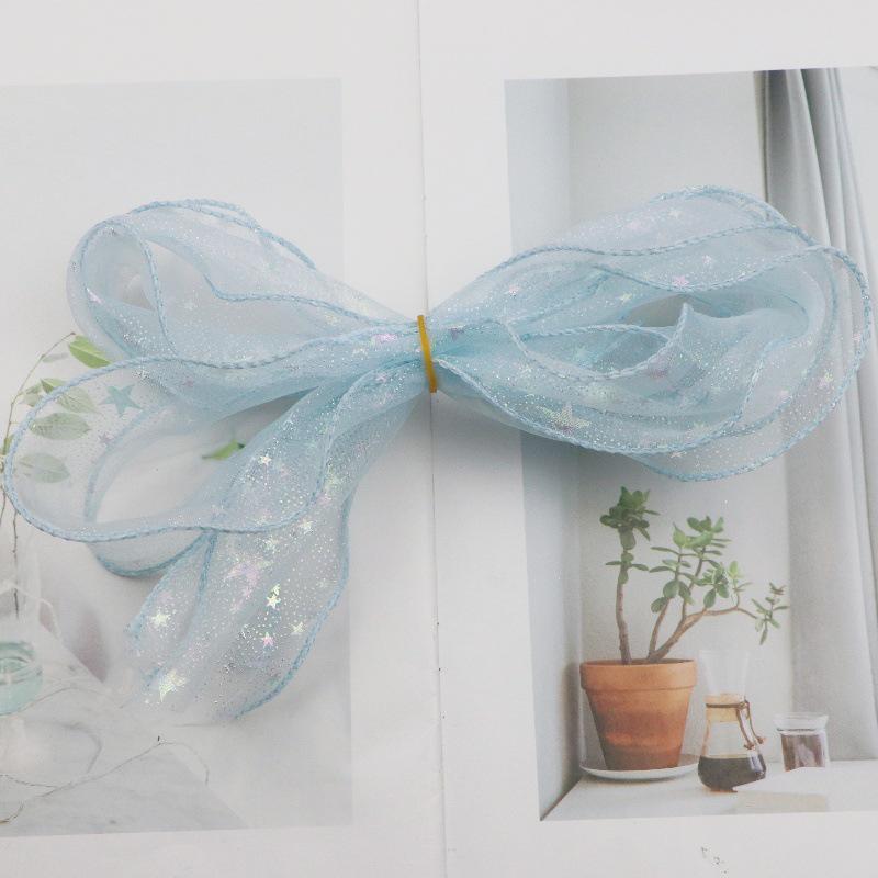 Sequin Star Bow Ribbon Hair Tie with Wave Edge Width 6 cm
Sequin Star Bow Ribbon Hair Tie with Wave Edge Width 6 cm