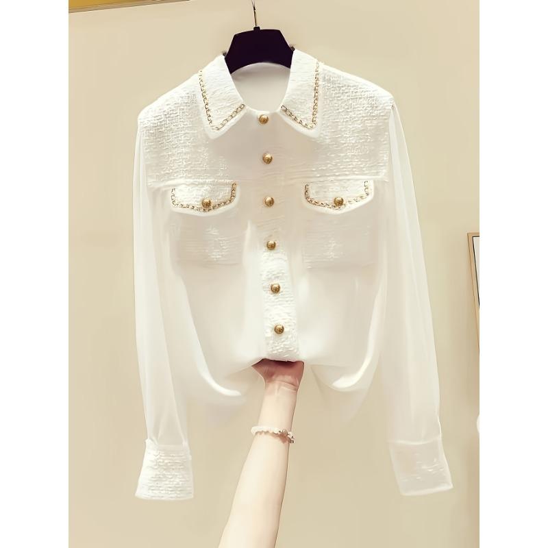 French High-end Western-style Shirts for Women Spring and Autumn New Women s Design Niche Tops for Women Summer Temperament L білий
French High-end Western-style Shirts for Women Spring and Autumn New Women s Design Niche Tops for Women Summer Temperament L білий