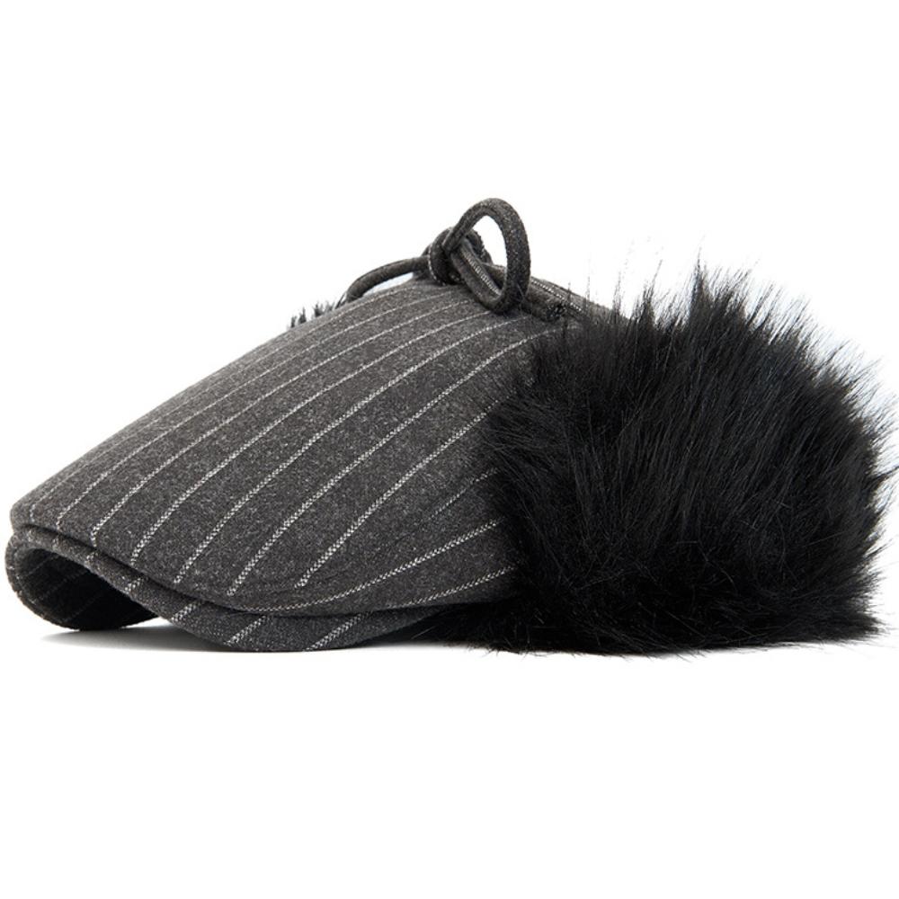 HT5024 Flat Cap New Winter Fur Hats for Men Women Vintage Striped Artist Painter Beret Hats with Ear Flaps Male Female Beret Cap 55-59cm чорний
HT5024 Flat Cap New Winter Fur Hats for Men Women Vintage Striped Artist Painter Beret Hats with Ear Flaps Male Female Beret Cap 55-59cm чорний