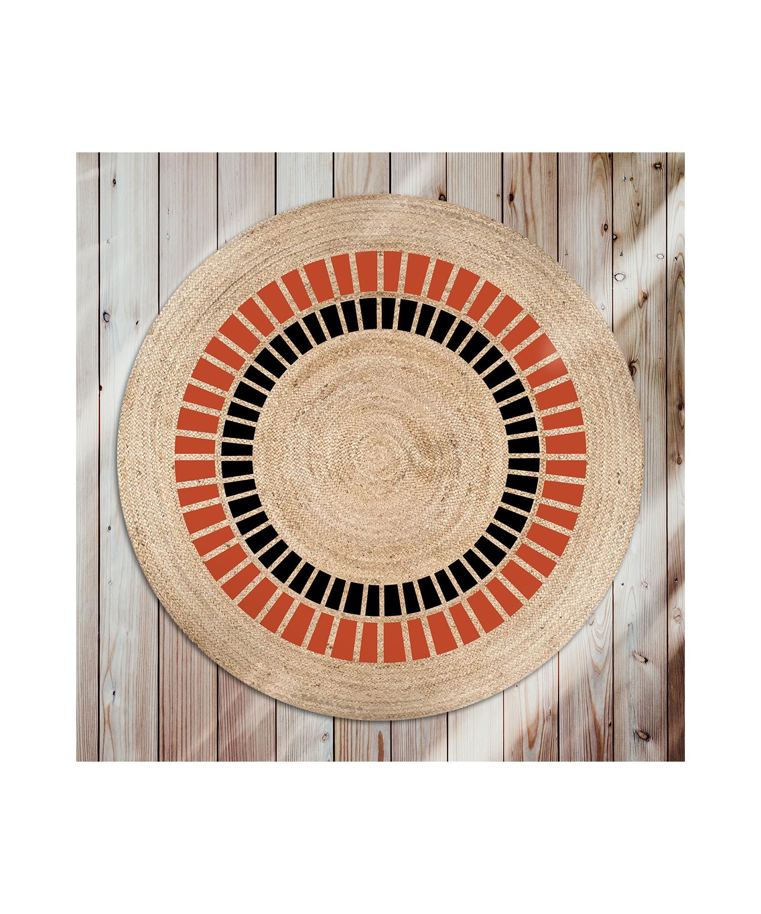 Carnival Bolero Weave Orange Black Stripe Printed Round Modern Jute Rope Carpet Wicker Rug
Carnival Bolero Weave Orange Black Stripe Printed Round Modern Jute Rope Carpet Wicker Rug