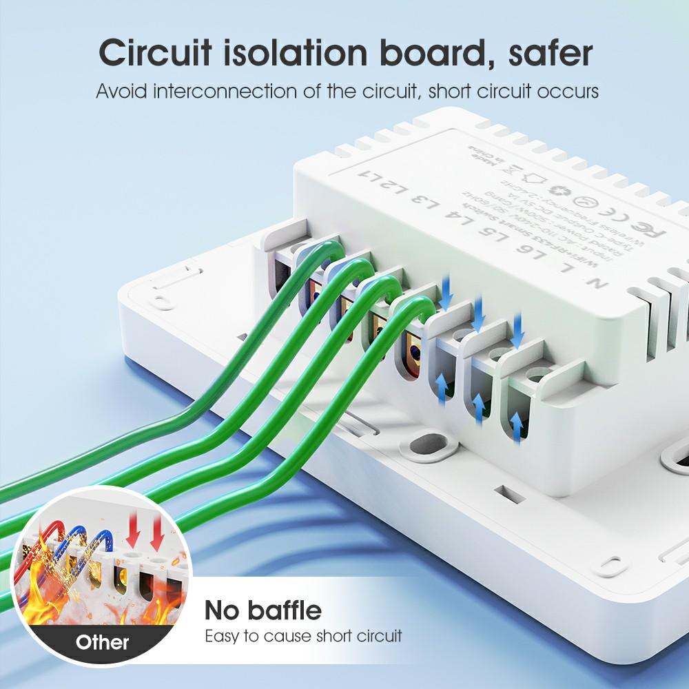 MG-KG101 WiFi+433 Dual Mode 2 Gang 10A Smart Switch Tuya APP Voice Control Touch Wall Switch, US Version/White Type A
MG-KG101 WiFi+433 Dual Mode 2 Gang 10A Smart Switch Tuya APP Voice Control Touch Wall Switch, US Version/White Type A