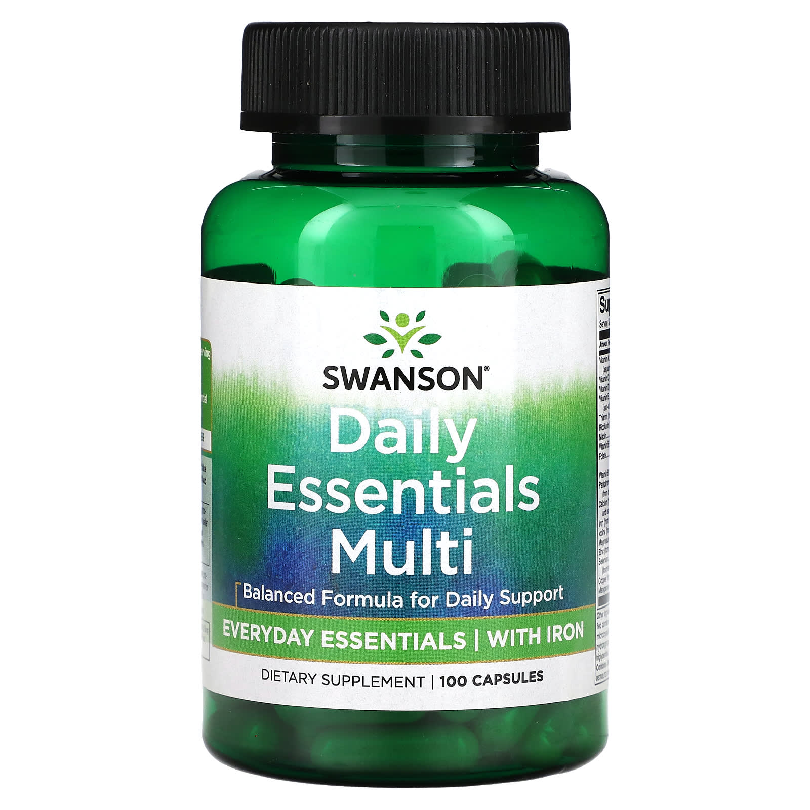 Swanson, Daily Essentials Multi, 100 Capsules
Swanson, Daily Essentials Multi, 100 Capsules