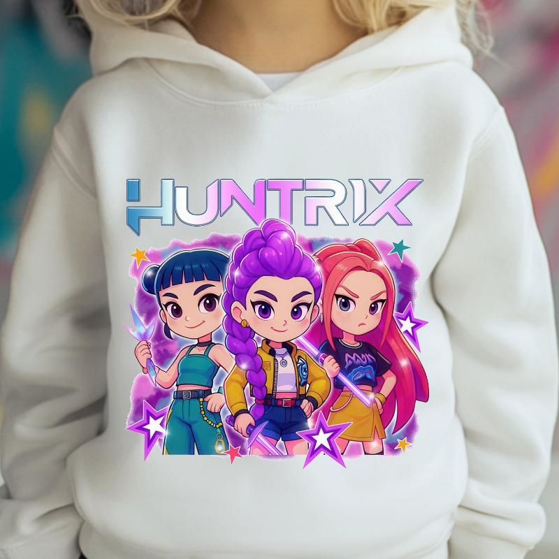 K-pop Охотники на демонов Мультяшные Модные Толстовки Детские Повседневные Топы Для Девочек Мальчиков Кино Новая Толстовка С Капюшоном Осенний Пуловер С Длинным Рукавом 140