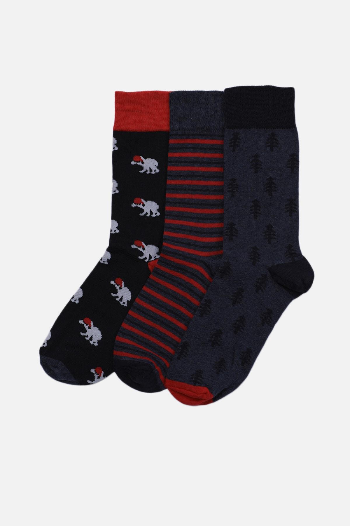 Набор из трех разноцветных мужских носков с рождественской тематикой TMNAW22CO0323
Набор из трех разноцветных мужских носков с рождественской тематикой TMNAW22CO0323